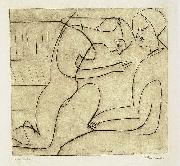 Lovers in the bibliothek - etching Ernst Ludwig Kirchner